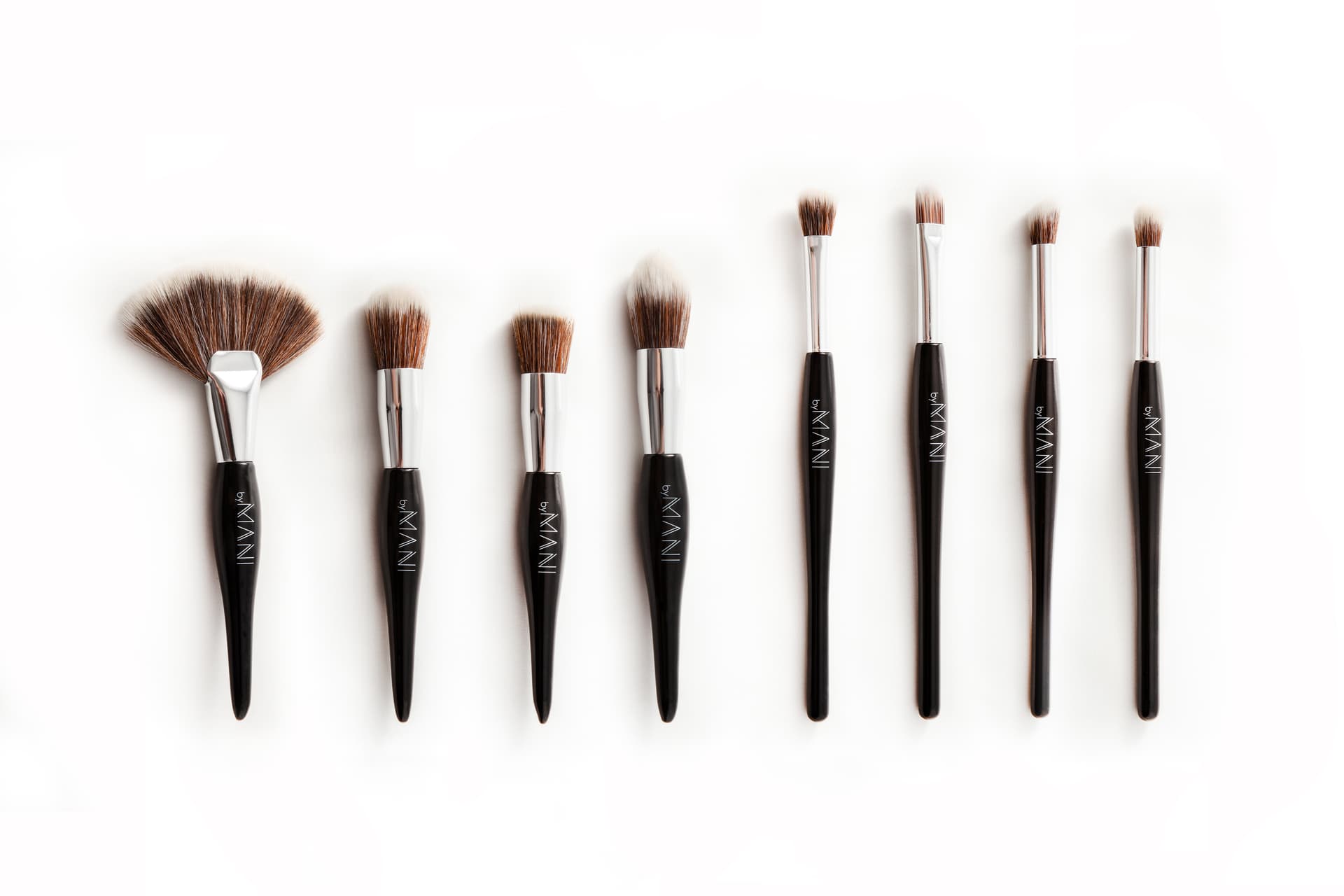 Make-Up Brush Set 8-delig professioneel zwart byMANI 1