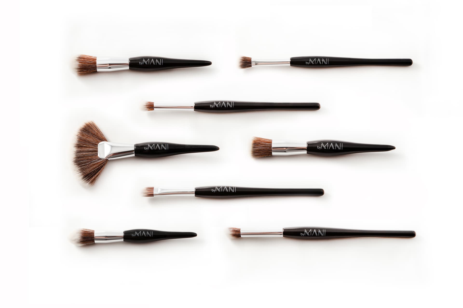 Make-Up Brush Set 8-delig professioneel zwart byMANI 2