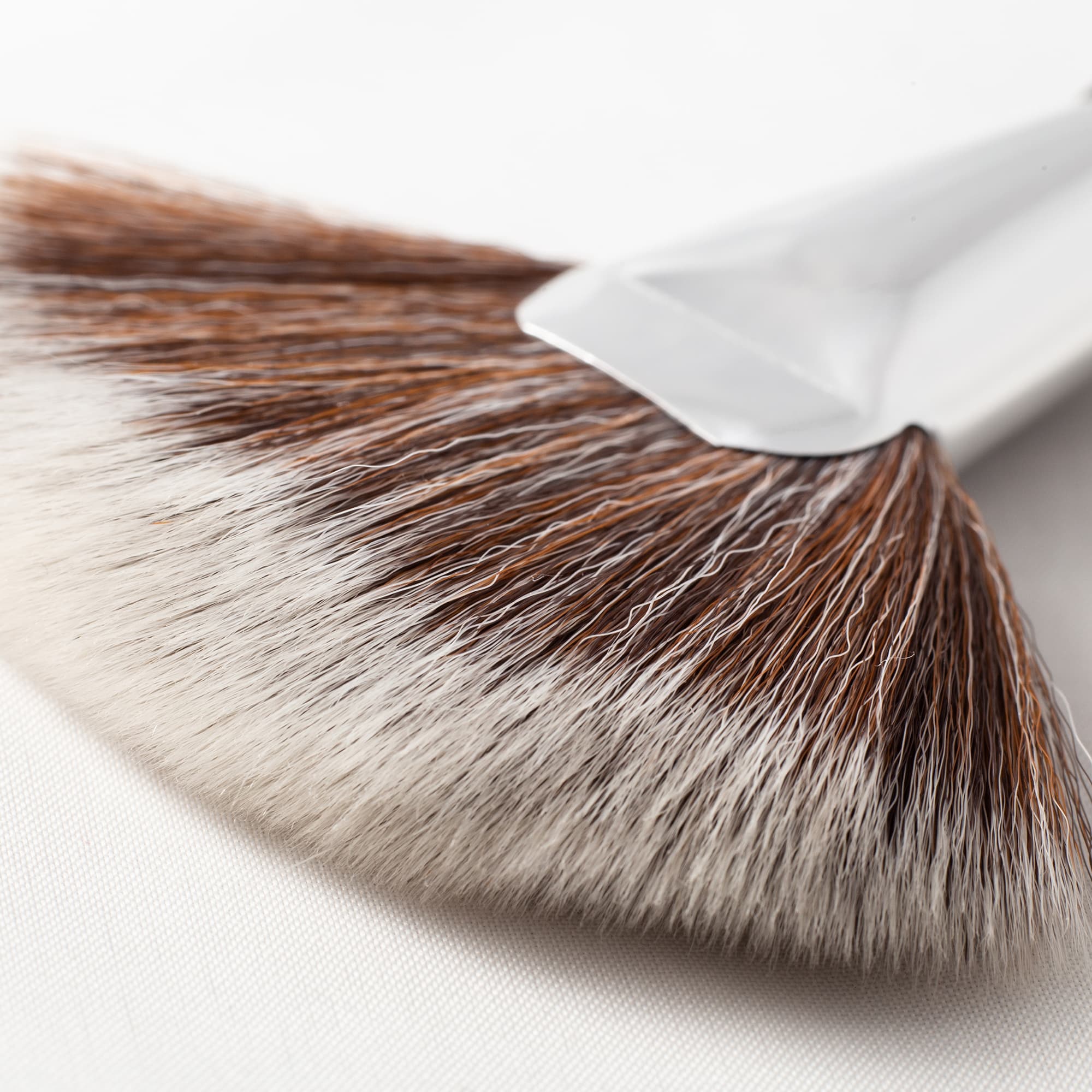 Fan brush / make-up kwast zwart