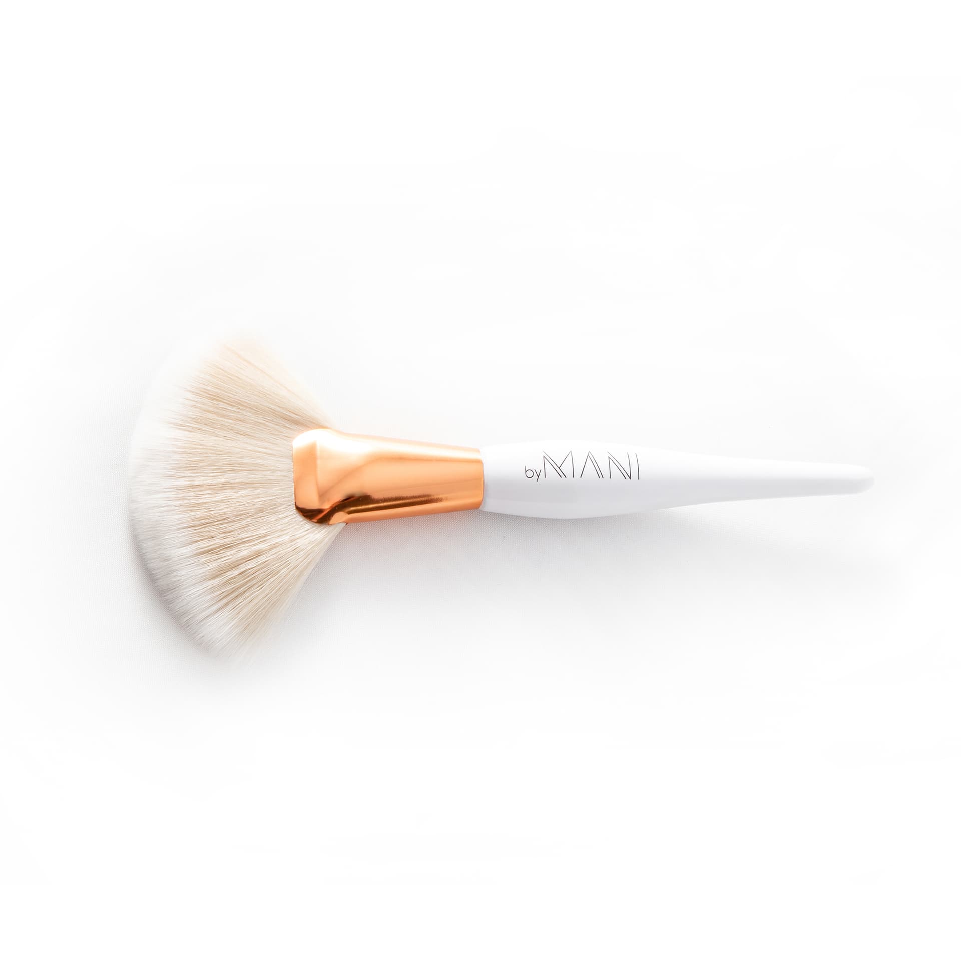 Fan brush / make-up kwast wit 3