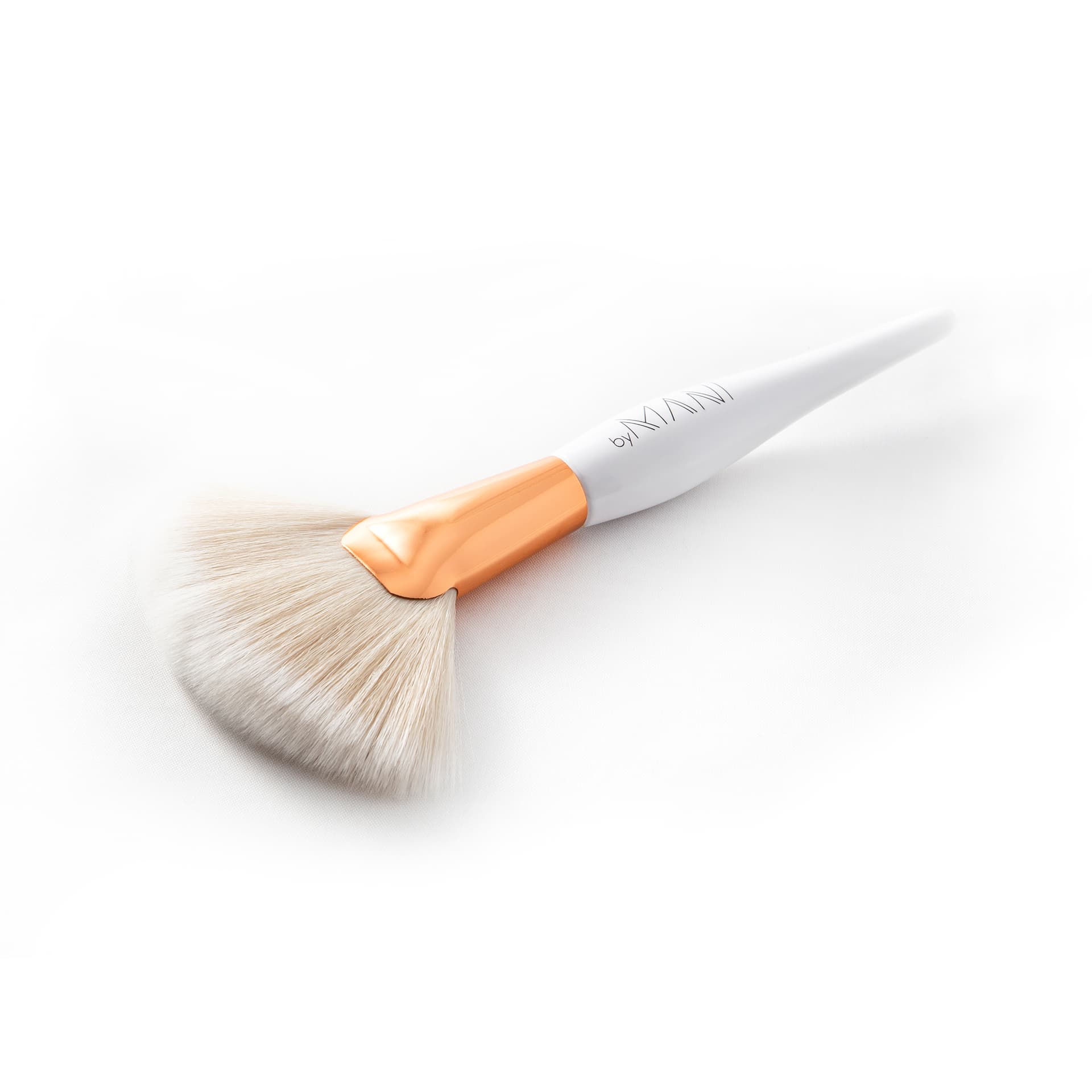 Fan brush / make-up kwast wit 2