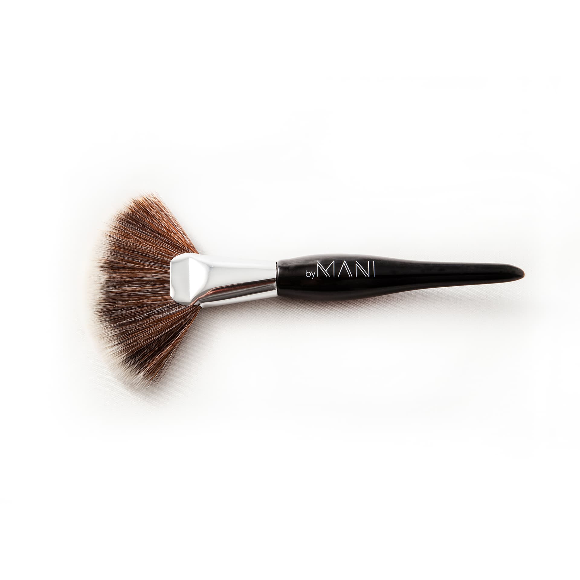Fan brush / make-up kwast zwart 3