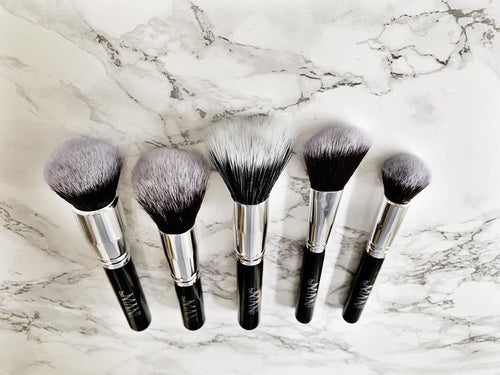 5-Piece Professional Black Make-up Brush Set with Clutch