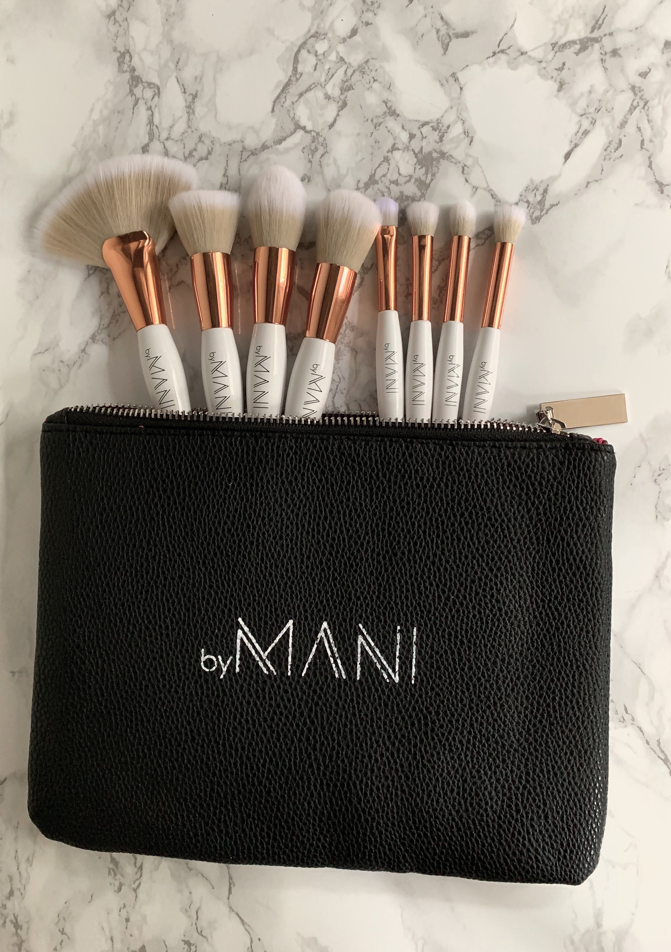 Make-up Brush Set 8pcs professional white and Clutch