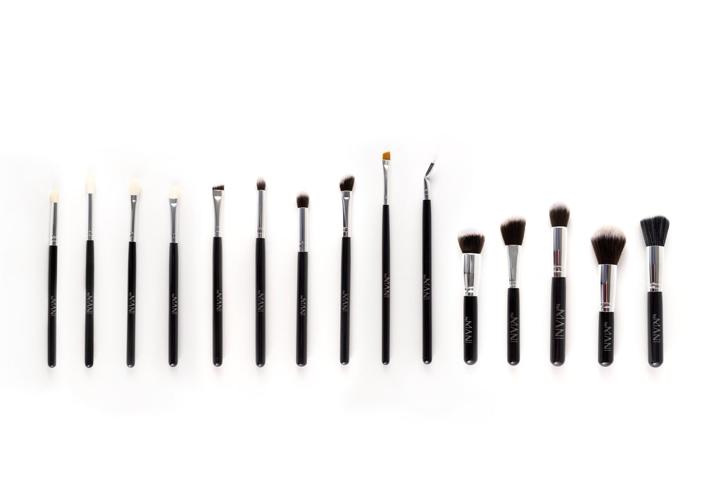 Professionele Make-up Kwastenset – 15-delig Inclusief Luxe Clutch